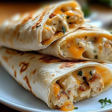 Cheesy Garlic Chicken Wraps – Quick & Easy Dinner Recipe