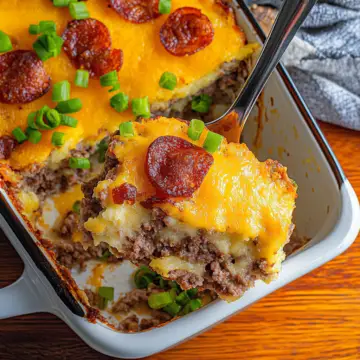 Cheesy Loaded Meatloaf Casserole