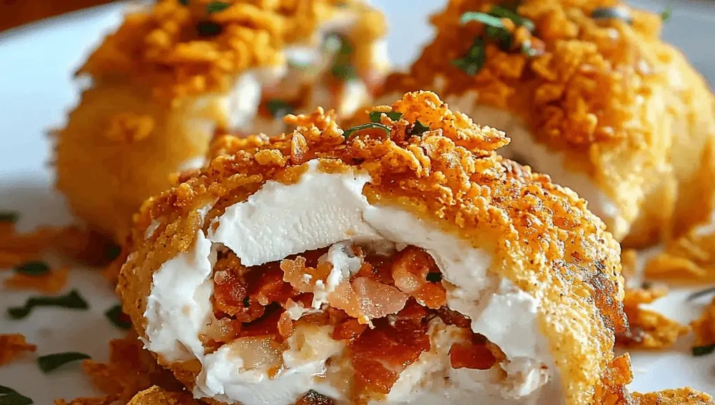 Cream Cheese and Bacon Stuffed Doritos Chicken