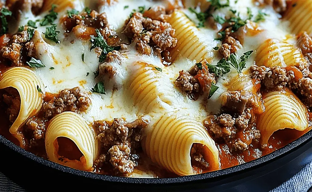 Creamy Ricotta Beef Stuffed Shells Pasta