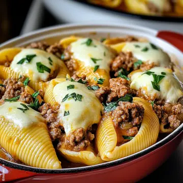 Creamy Ricotta Beef Stuffed Shells Pasta