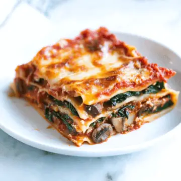 Mushroom And Spinach Lasagna Recipe