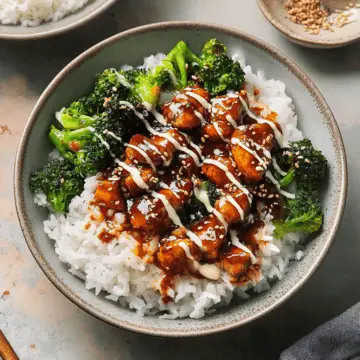 Sticky Chicken Rice Bowls Recipe