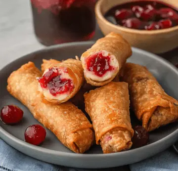 Cherry Cheesecake Egg Rolls