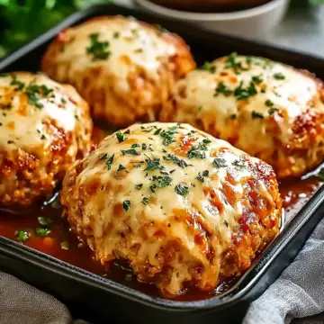 Garlic Parmesan Chicken Meatloaves